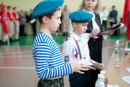 В школе № 1 прошел зональный этап смотра-конкурса строя и песни копия