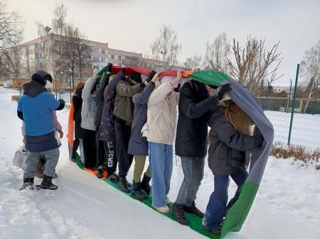 Учащиеся школы № 1 стали обладателями переходящего Знамени Победы