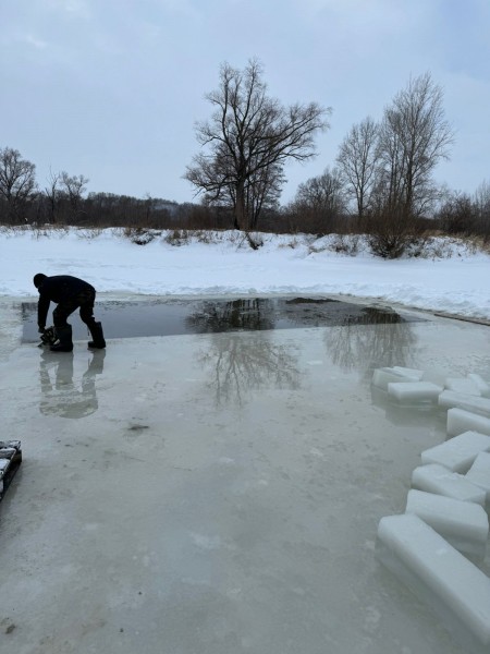 В экопарке продолжаются работы по возведению Елочного городка копия